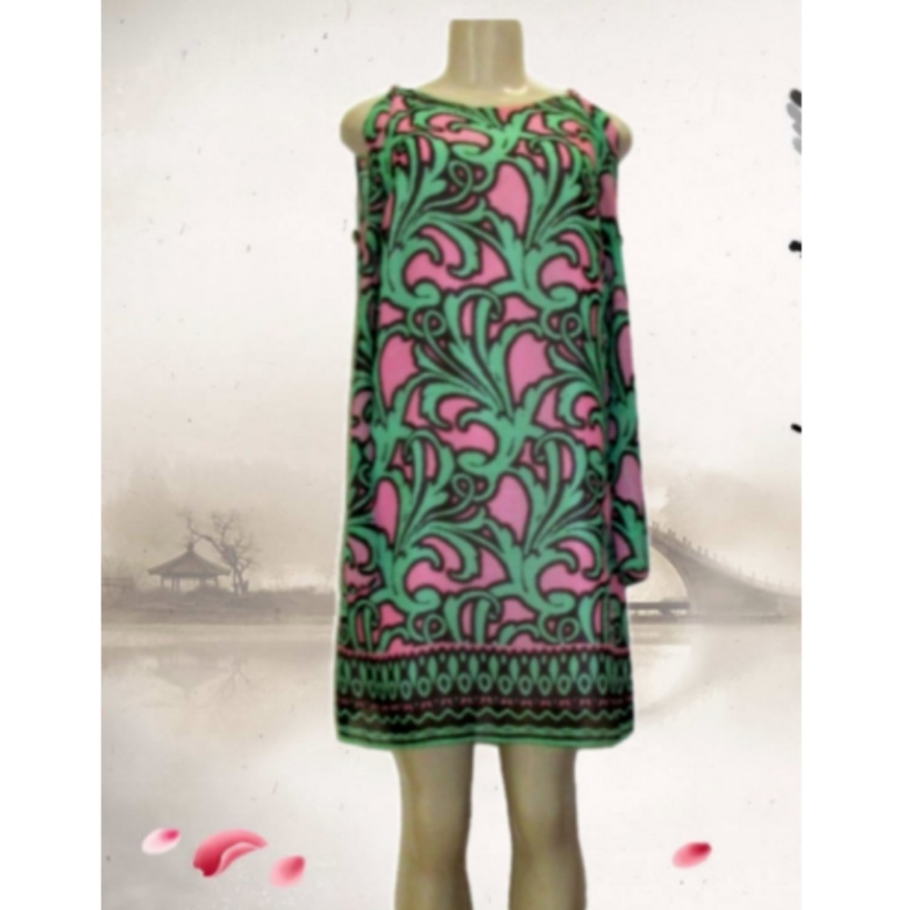 MILLY of NEW YORK 4 Printed Silk Shift Dress